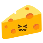 cara de frustración + cuña de queso