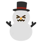 cara de frustración + muñeco de nieve