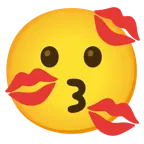 وجه يقبّل + علامة قبلة