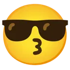 وجه يقبّل + وجه مبتسم بنظارة شمس