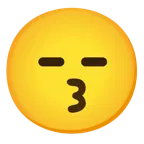 وجه يقبّل + وجه بدون تعبير