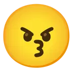وجه يقبّل + وجه غاضب