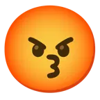 وجه يقبّل + وجه مشتاط غضبًا