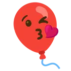 وجه يرسل قبلة + بالون