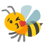 وجه يرسل قبلة + نحلة