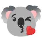 وجه يرسل قبلة + دب كوالا