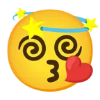 وجه يرسل قبلة + دوار