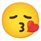 وجه يرسل قبلة + وجه محبط