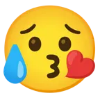 وجه يرسل قبلة + وجه خيبة أمل