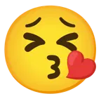 وجه يرسل قبلة + وجه متعب