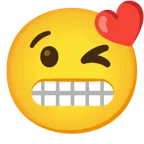 وجه يرسل قبلة + وجه متجهم