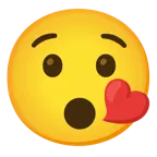 وجه يرسل قبلة + وجه مخفوت الصوت