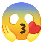وجه يرسل قبلة + وجه خائف يصرخ