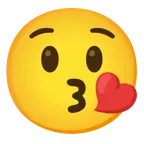 وجه يرسل قبلة + وجه مندهش