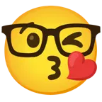 وجه يرسل قبلة + وجه عبقري