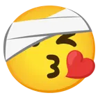 وجه يرسل قبلة + وجه بعصابة رأس