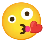 وجه يرسل قبلة + وجه غريب الشكل