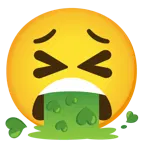 وجه يرسل قبلة + وجه يتقيّأ