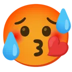 وجه يرسل قبلة + وجه حار
