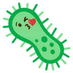 وجه يرسل قبلة + جرثومة