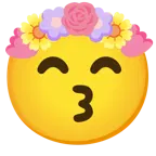 وجه يقبّل بعينين باسمتين + زهرة التوليب