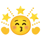 وجه يقبّل بعينين مغلقتين + نجم ساطع