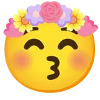 وجه يقبّل بعينين مغلقتين + زهرة التوليب