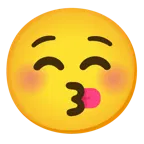 وجه يقبّل بعينين مغلقتين + وجه يتلذذ بالطعام