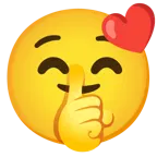 وجه يقبّل بعينين مغلقتين + وجه يطلب الصمت