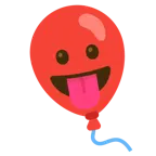 dil dışarıda + balon