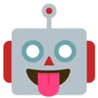 dil dışarıda + robot