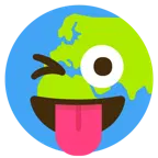 dili dışarda göz kırpma + yerkürede Avrupa-Afrika