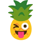 dili dışarda göz kırpma + ananas