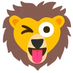 dili dışarda göz kırpma + aslan