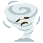 disappointed face + tornado