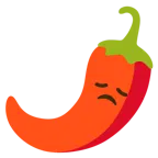 disappointed face + hot pepper