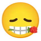 disappointed face + rose
