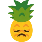 disappointed face + pineapple