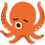 disappointed face + octopus