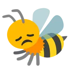 disappointed face + honeybee