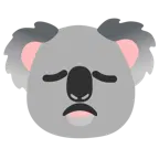 disappointed face + koala