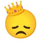 disappointed face + crown