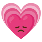 disappointed face + growing heart