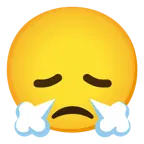disappointed face + face with steam from nose