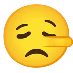 disappointed face + lying face