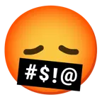disappointed face + face with symbols on mouth