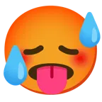 disappointed face + hot face