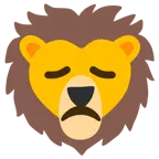 disappointed face + lion