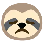 disappointed face + sloth