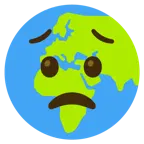 cara preocupada + globo terráqueo mostrando Europa y África